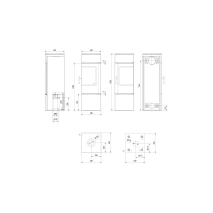 Kratki - Pejs 8kW 150 mm stål