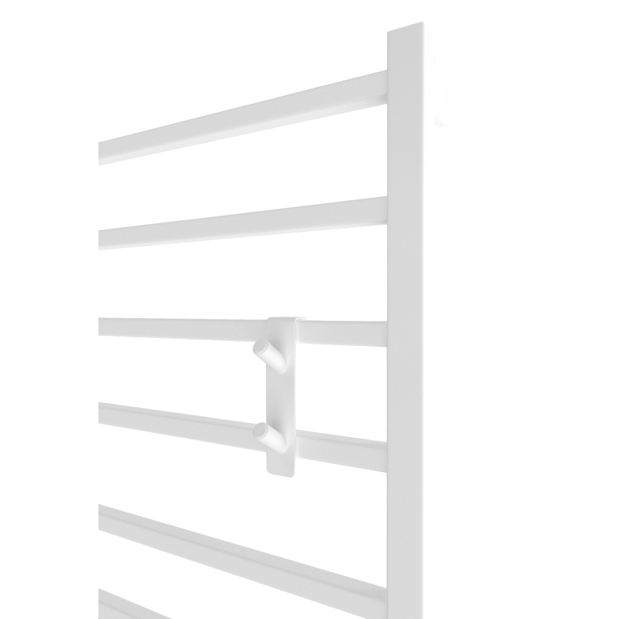 Krog til radiator INOX rustfrit stål/hvid