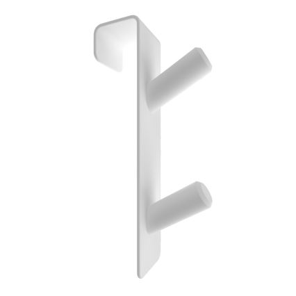 Krog til radiator INOX rustfrit stål/hvid