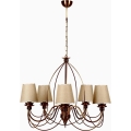 Kronelampe CLASSIC 5xE14/40W/230V bronze/beige