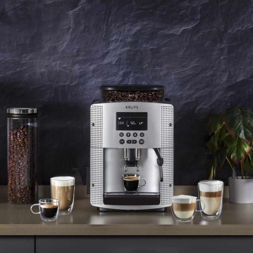 Krups - Automatisk kaffemaskine ESSENTIAL 1450W/230V sølvfarvet