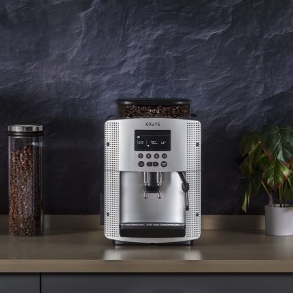 Krups - Automatisk kaffemaskine ESSENTIAL 1450W/230V sølvfarvet