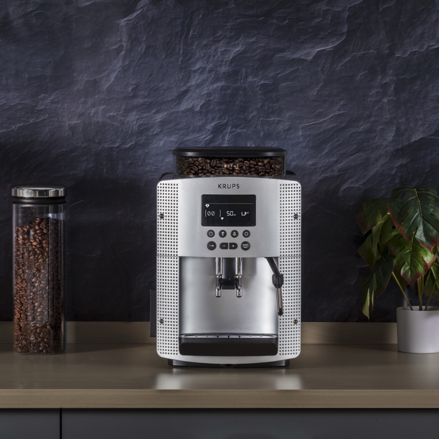 Krups - Automatisk kaffemaskine ESSENTIAL 1450W/230V sølvfarvet