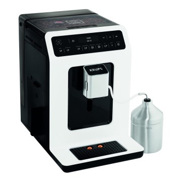 Krups - Automatisk kaffemaskine m. mælkebeholder EVIDENCE 1450W/230V hvid
