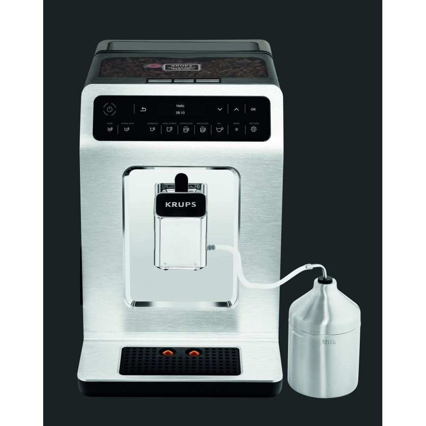 Krups - Automatisk kaffemaskine m. mælkebeholder EVIDENCE 1450W/230V hvid