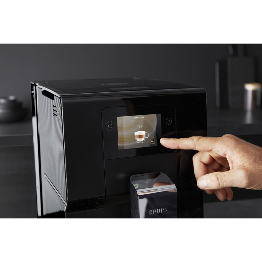 Krups - Automatisk kaffemaskine m. mælkebeholder INTUITION PREFERENCE 1450W/230V sort