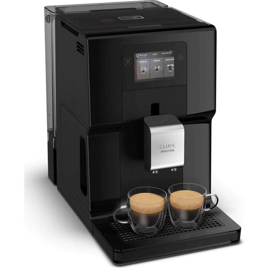 Krups - Automatisk kaffemaskine m. mælkebeholder INTUITION PREFERENCE 1450W/230V sort
