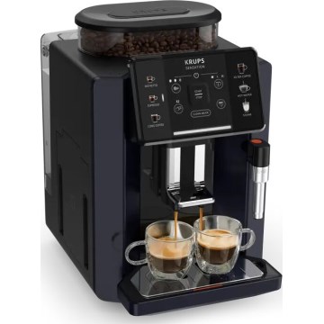 Krups - Automatisk kaffemaskine m. mælkebeholder SENSATION 1450W/230V sort
