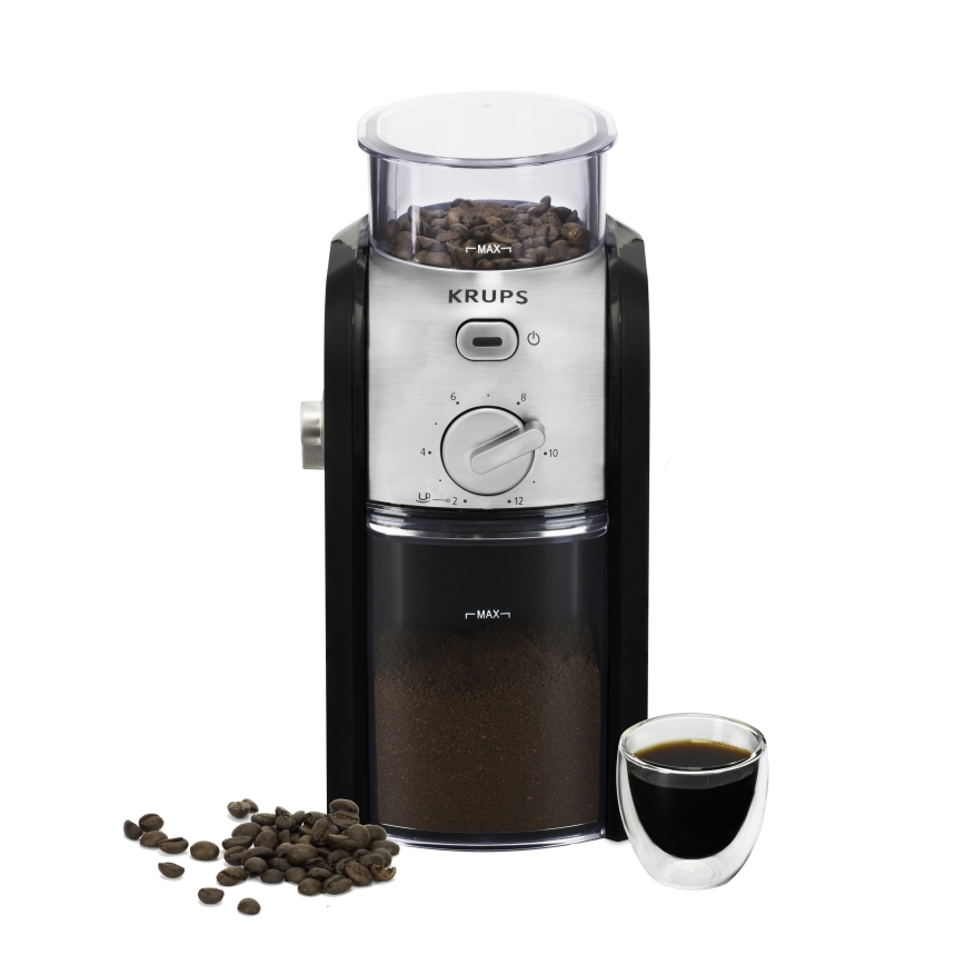 Krups - Elektrisk kaffekværn 110W/230V rustfri/sort