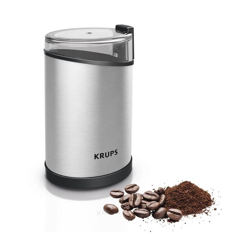 Krups - Elektrisk kaffekværn 85g FAST-TOUCH 200W/230V mat krom