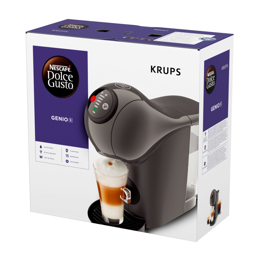 Krups - Kaffemaskine til kapsler NESCAFÉ DOLCE GUSTO GENIO S 1500W antracit