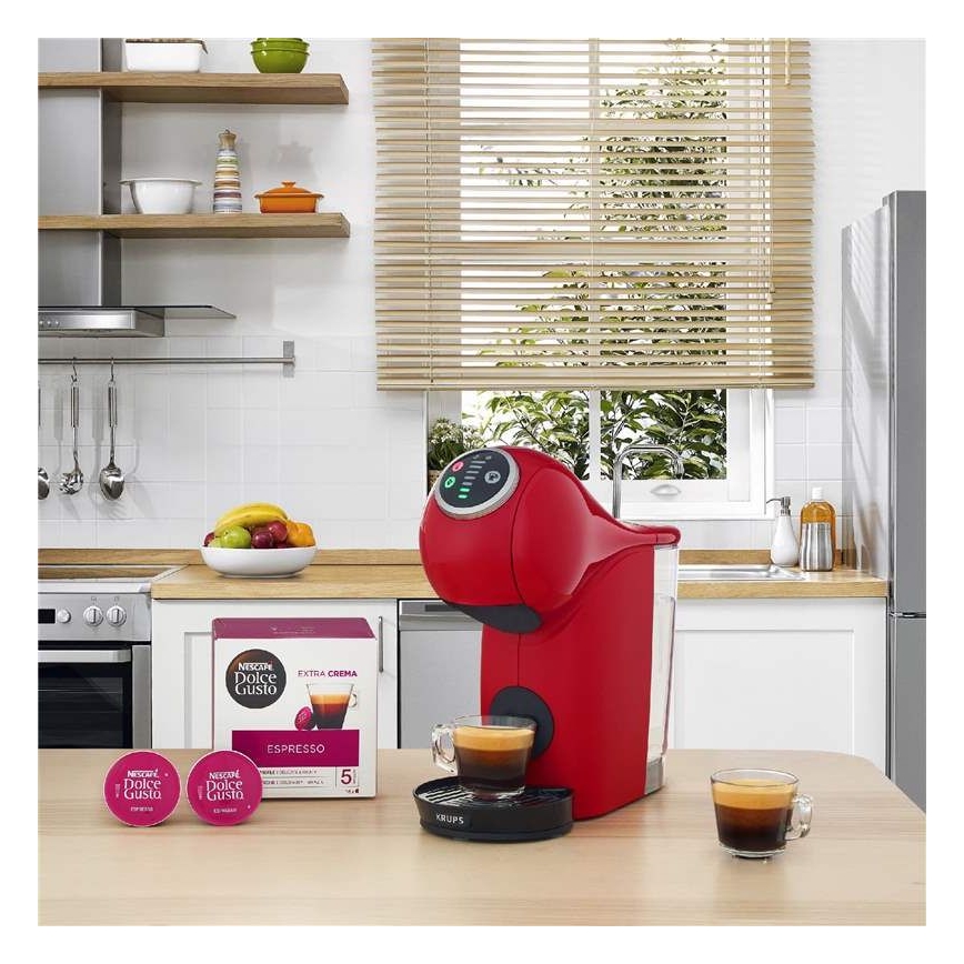 Krups - Kaffemaskine til kapsler NESCAFÉ DOLCE GUSTO GENIO S PLUS 1500W rød