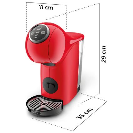Krups - Kaffemaskine til kapsler NESCAFÉ DOLCE GUSTO GENIO S PLUS 1500W rød