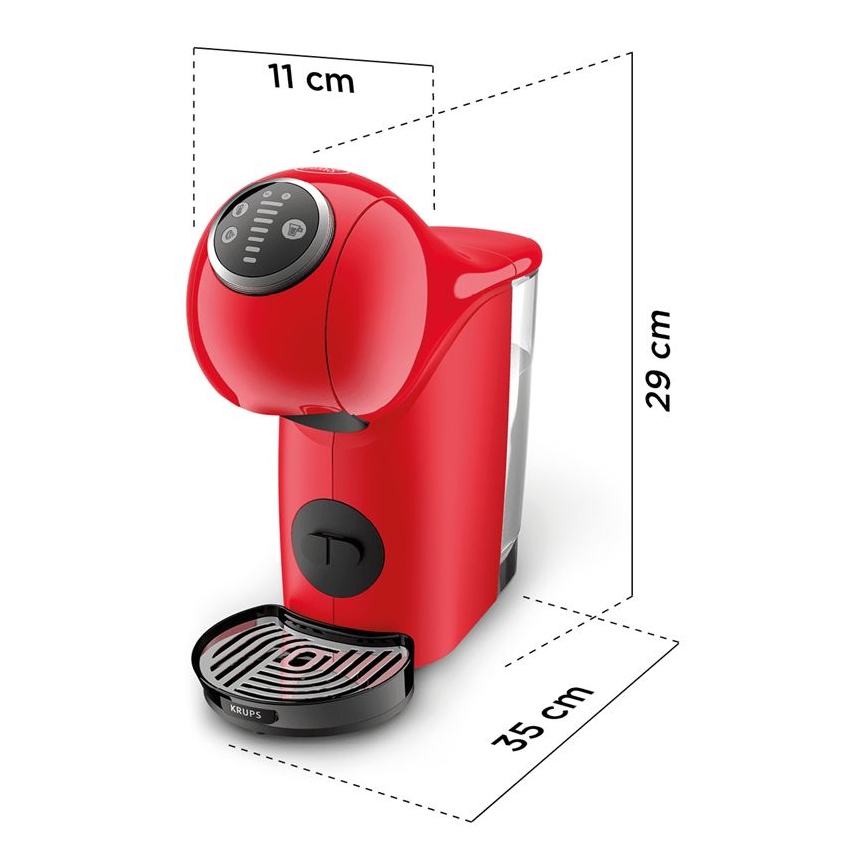 Krups - Kaffemaskine til kapsler NESCAFÉ DOLCE GUSTO GENIO S PLUS 1500W rød