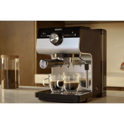 Krups - Kaffemaskine til to kopper AUTHENTIC 1450W/230V grå