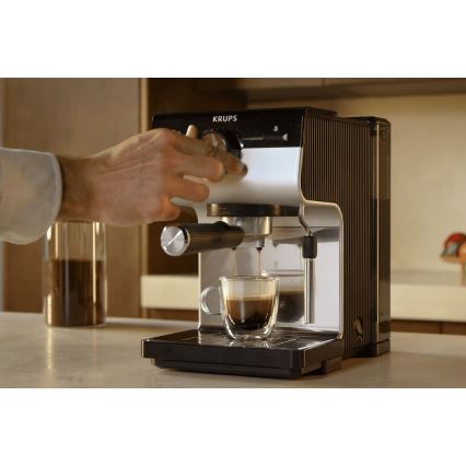 Krups - Kaffemaskine til to kopper AUTHENTIC 1450W/230V grå
