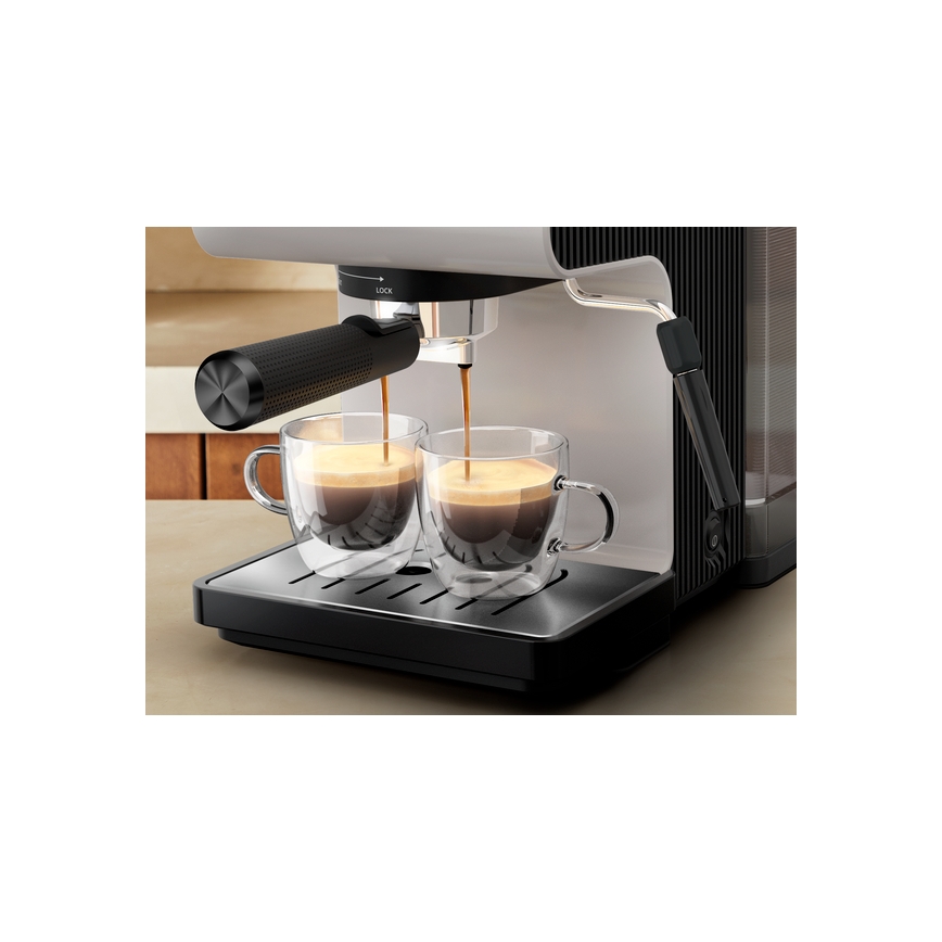 Krups - Kaffemaskine til to kopper AUTHENTIC 1450W/230V grå