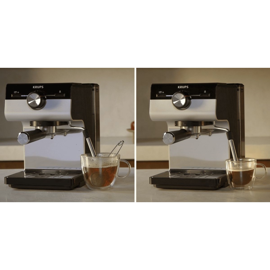 Krups - Kaffemaskine til to kopper AUTHENTIC 1450W/230V grå