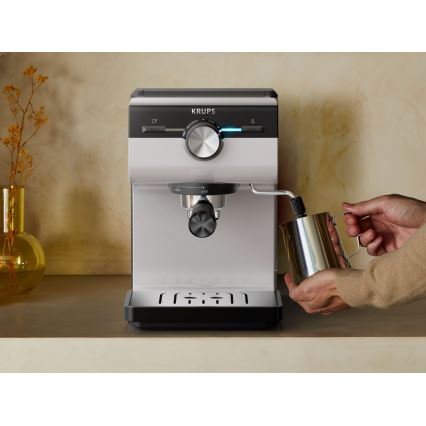 Krups - Kaffemaskine til to kopper AUTHENTIC 1450W/230V grå