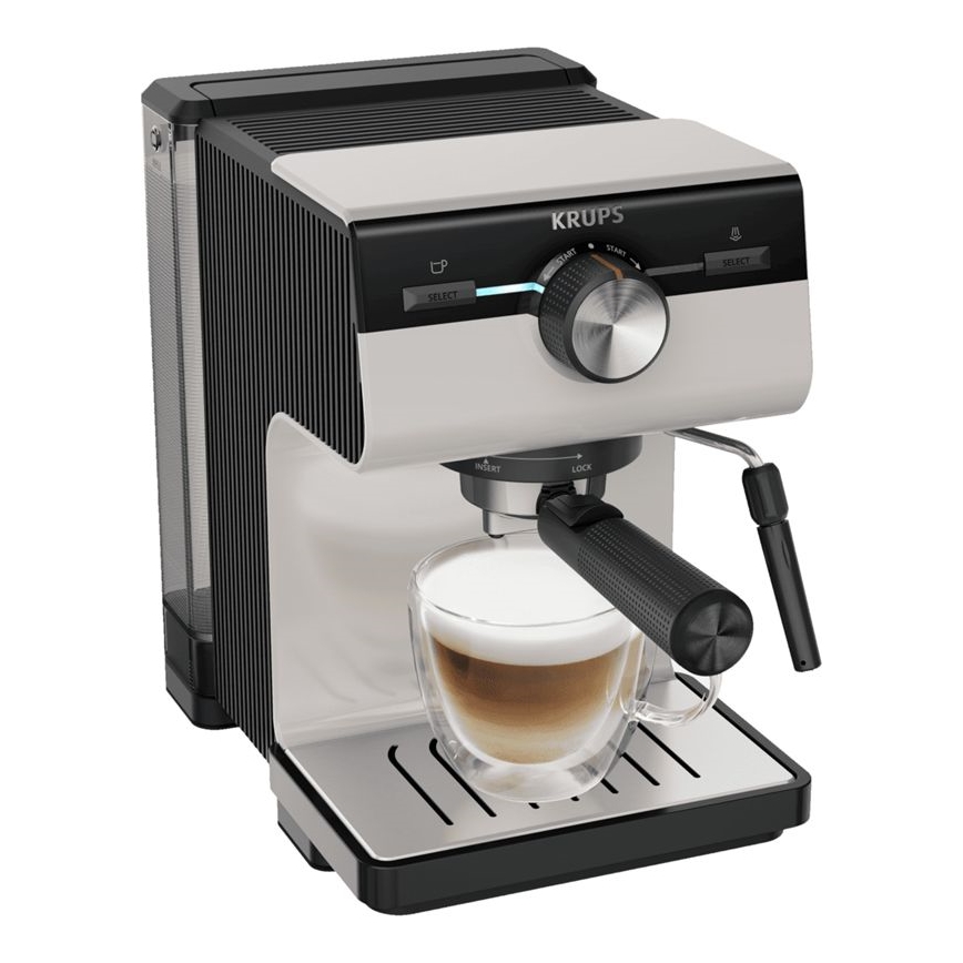 Krups - Kaffemaskine til to kopper AUTHENTIC 1450W/230V grå