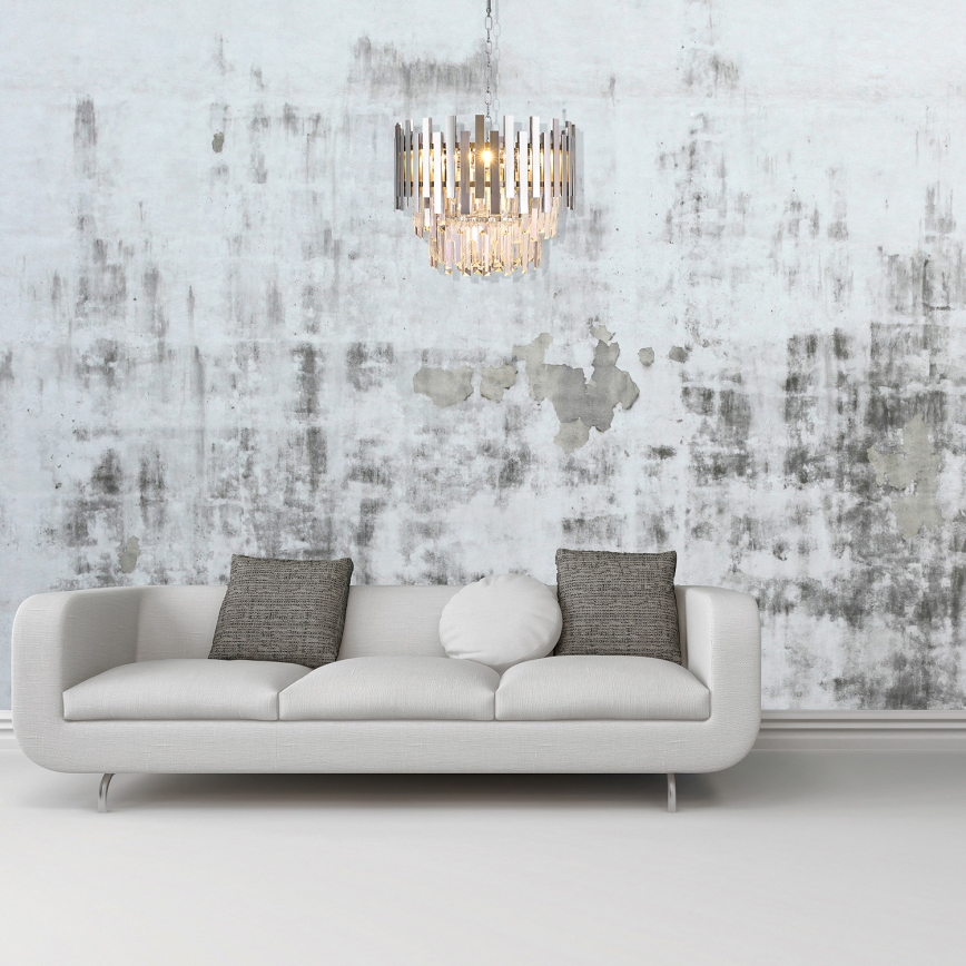 Krystal kædelysekrone ASPEN 6xE14/40W/230V