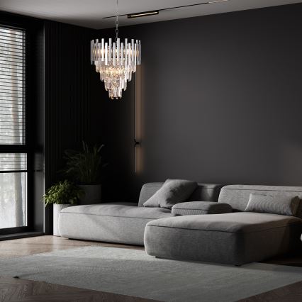 Krystal kædelysekrone ASPEN 9xE14/40W/230V