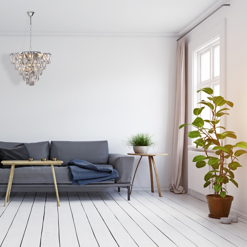 Krystal kædelysekrone CHELSEA 6xE14/40W/230V