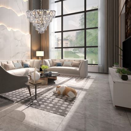 Krystal kædelysekrone CHELSEA 6xE14/40W/230V