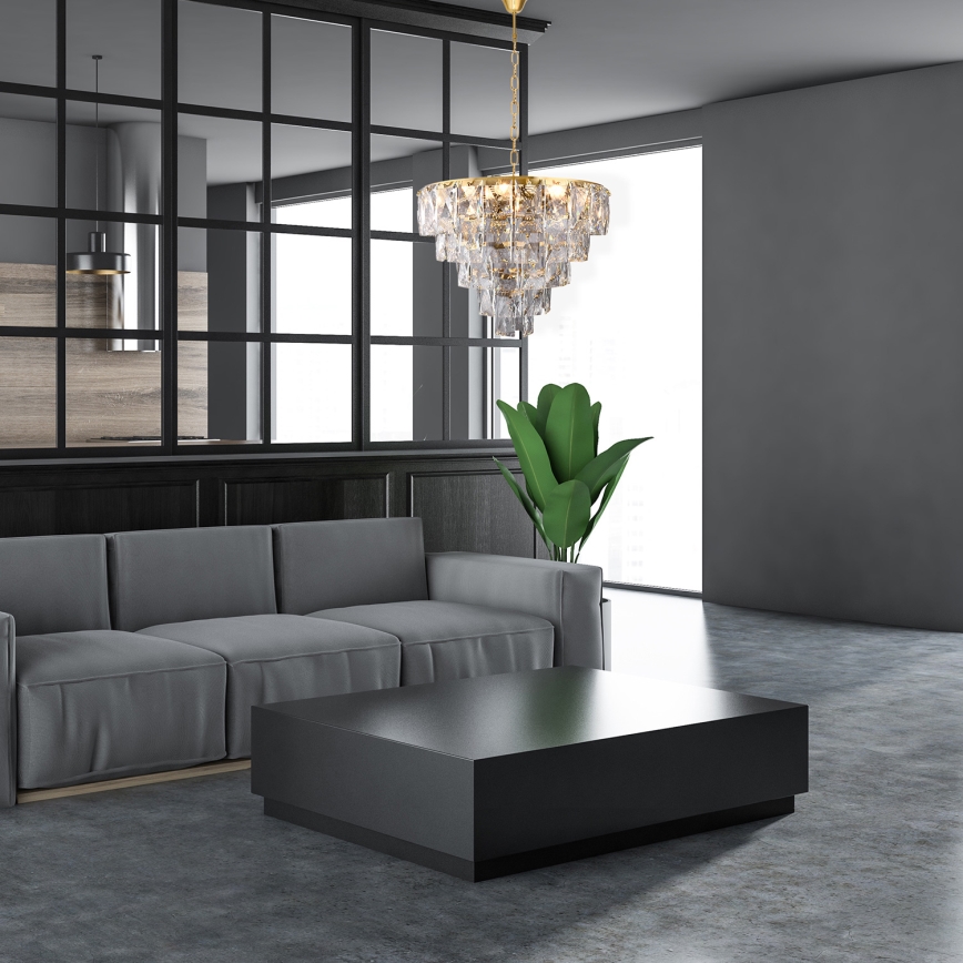 Krystal kædelysekrone CHELSEA 6xE14/40W/230V