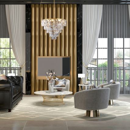 Krystal kædelysekrone CHELSEA 6xE14/40W/230V