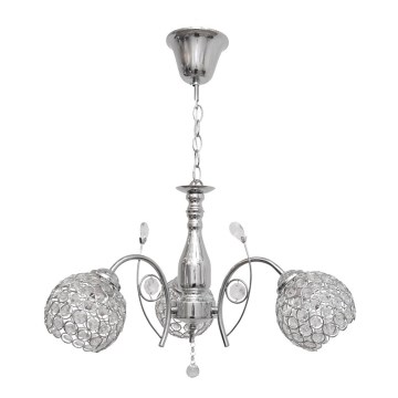 Krystal kædelysekrone FLORALA 3xE27/15W/230V