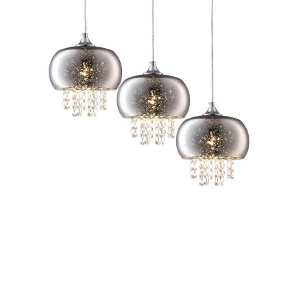 Krystal lysekrone i snor STARLIGHT 3xE14/40W/230V