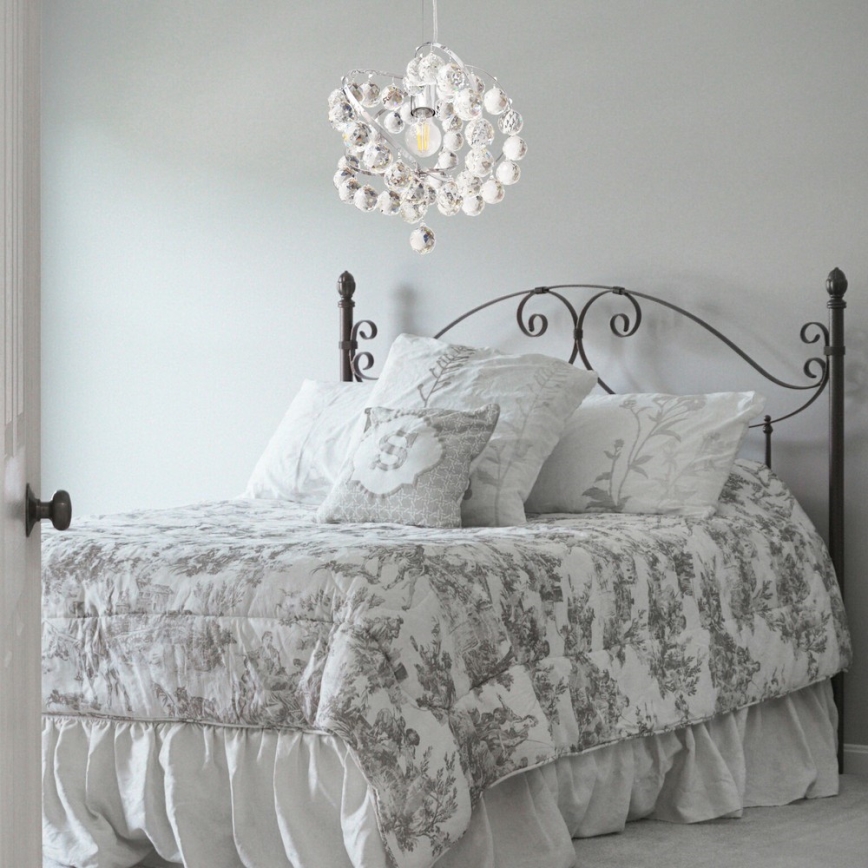 Krystal lysekrone i snor VIOLETA 1xE27/15W/230V
