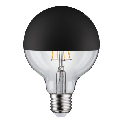 .Kugleformet LED-pære dæmpbar GLOBE G95 E27/6,5W/230V 2700K sort - Paulmann 28676