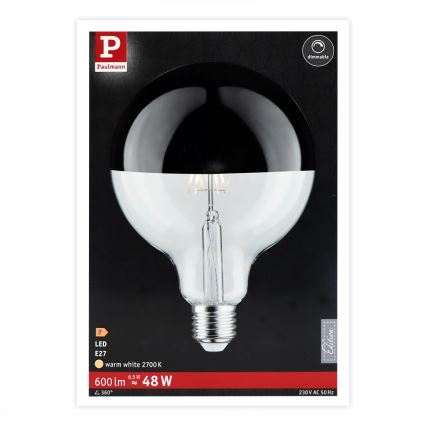 Kugleformet LED pære-dæmpbar GLOBE E27/6,5W/230V 2700K - Paulmann 28680