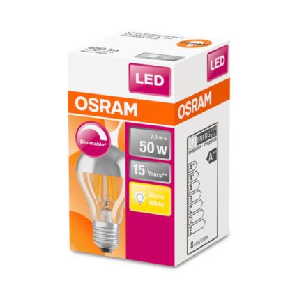 Kugleformet LED-pære dæmpbar VINTAGE E27/7,5W/230V 2700K - Osram
