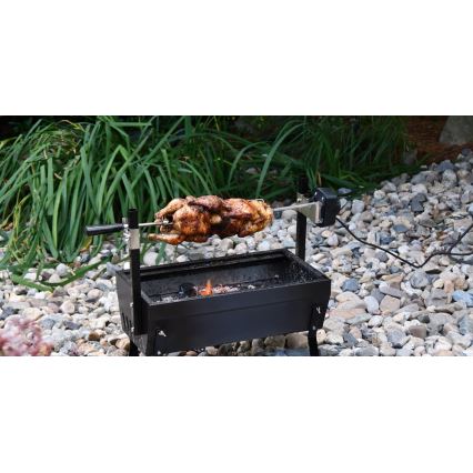 Kulgrill med motor 4W/230V sort