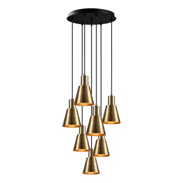 Kæde lamper KEM 7xE27/40W/230V guld