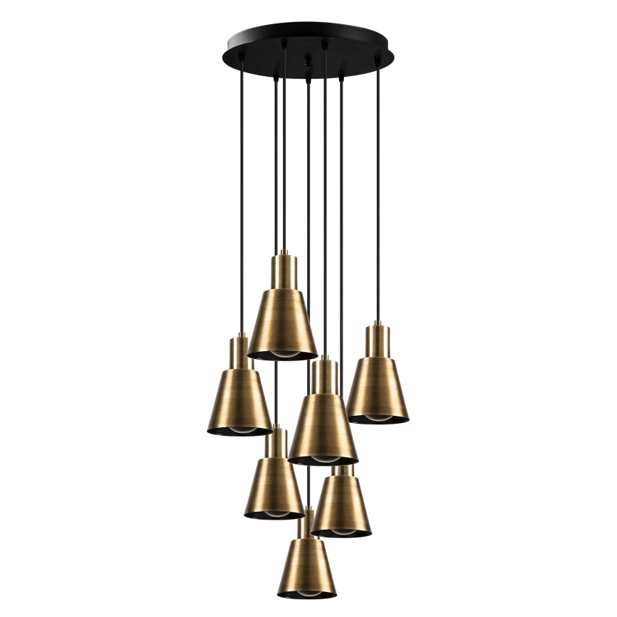Kæde lamper KEM 7xE27/40W/230V guld