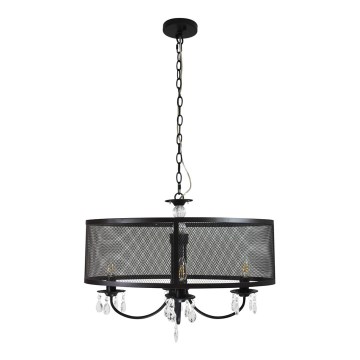 Kædelampe BRESSO 4xE14/12W/230V sort