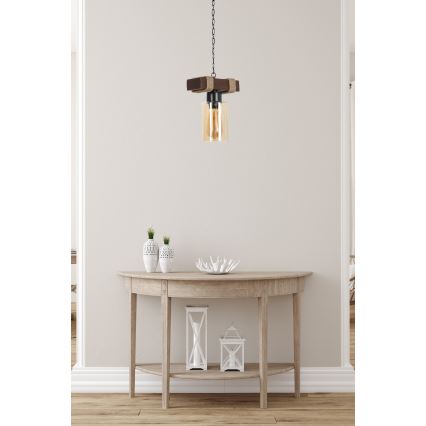 Kædelampe JASMIN 1xE27/40W/230V brun/beige