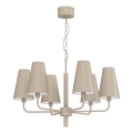 Kædelysekrone TORTOLA 6xE14/15W/230V beige
