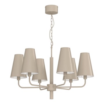 Kædelysekrone TORTOLA 6xE14/15W/230V beige