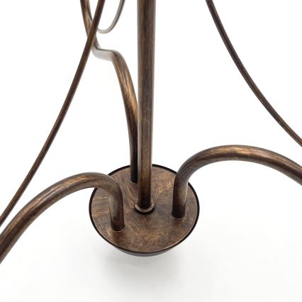 Kædeophængt lysekrone ANTON 3xE14/15W/230V bronzefarvet