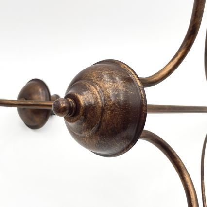 Kædeophængt lysekrone ANTON 3xE14/15W/230V bronzefarvet