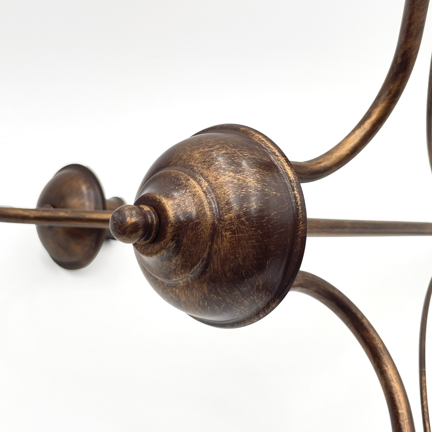 Kædeophængt lysekrone ANTON 3xE14/15W/230V bronzefarvet