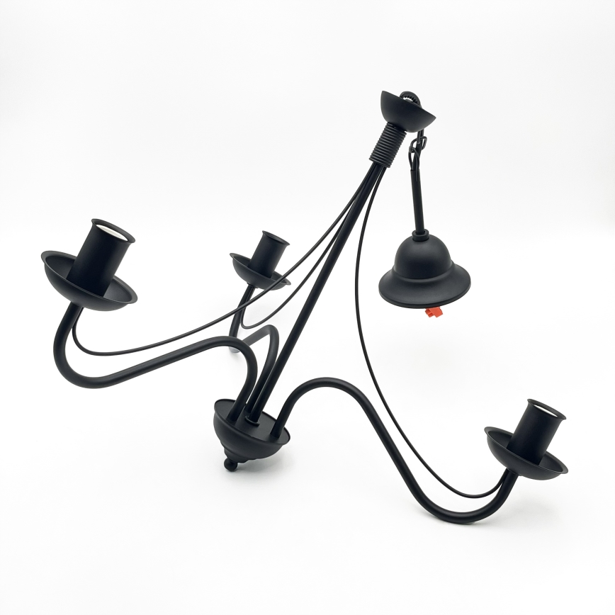 Kædeophængt lysekrone ANTON 3xE14/15W/230V sort