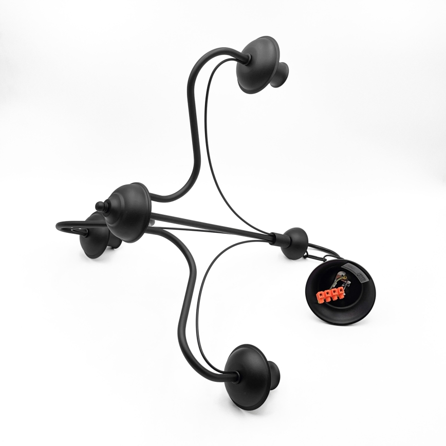 Kædeophængt lysekrone ANTON 3xE14/15W/230V sort