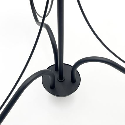 Kædeophængt lysekrone ANTON 3xE14/15W/230V sort