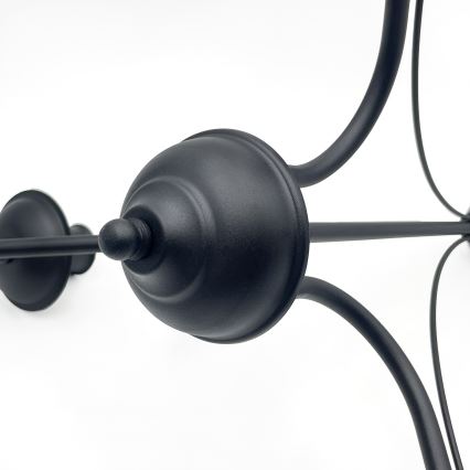 Kædeophængt lysekrone ANTON 3xE14/15W/230V sort